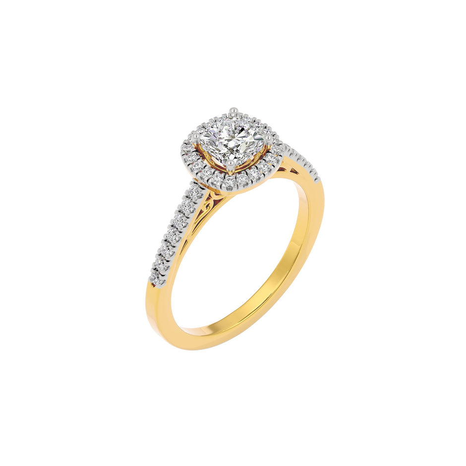 Courtney Engagement Cushion Diamond Ring 18 KT / Yellow Gold / 22