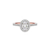 Unity Engagement Oval Diamond Ring 18 KT / Rose Gold / 22