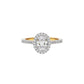 Unity Engagement Oval Diamond Ring 18 KT / Yellow Gold / 22