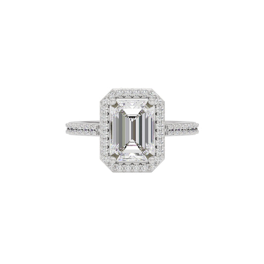 Radiant Realm Diamond Ring 18 KT / White Gold / 7