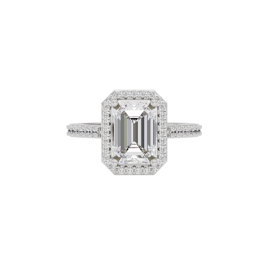 Radiant Realm Diamond Ring 18 KT / White Gold / 7
