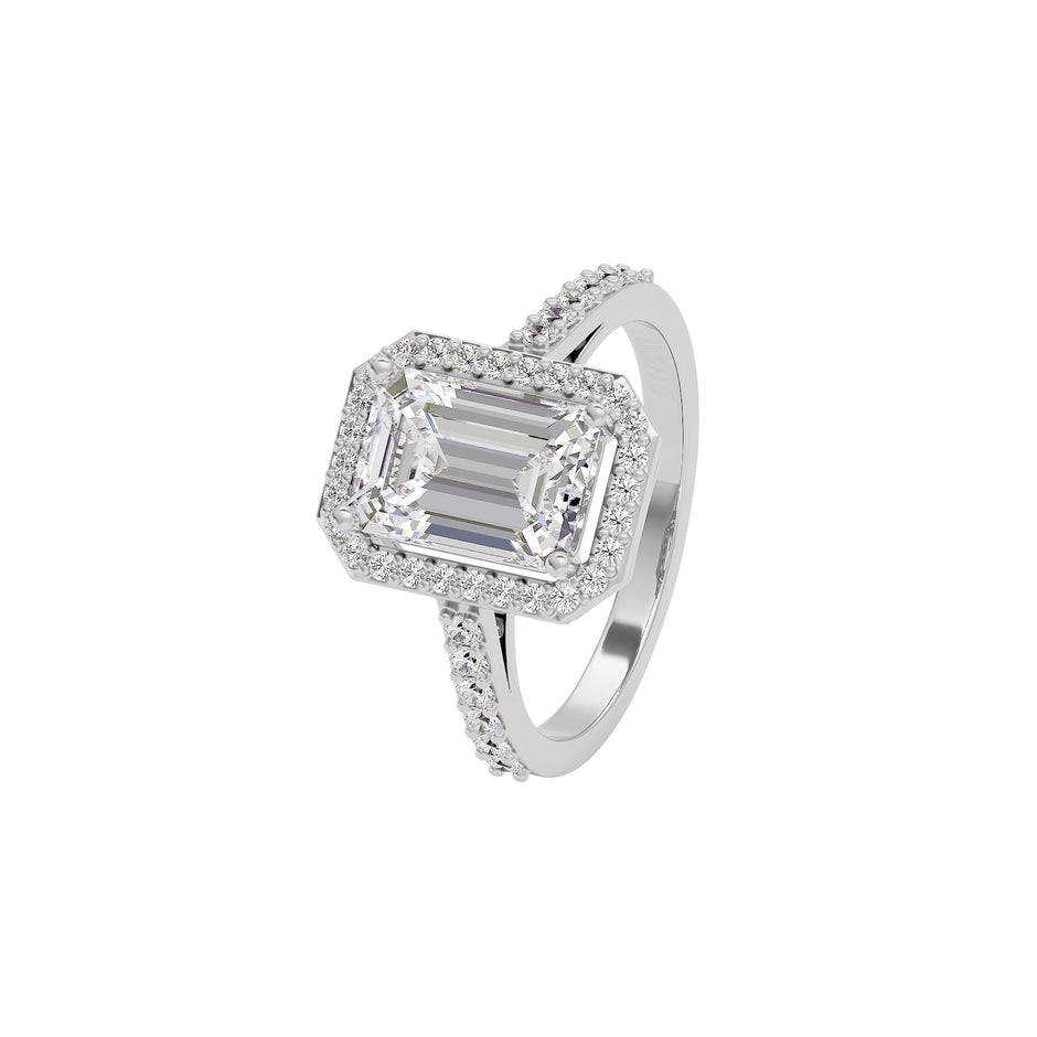 Radiant Realm Diamond Ring 18 KT / White Gold / 7