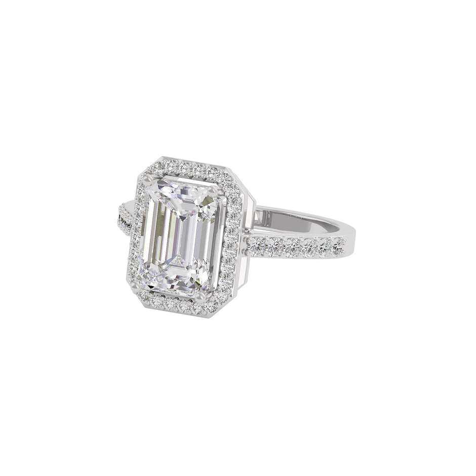 Radiant Realm Diamond Ring 18 KT / White Gold / 7