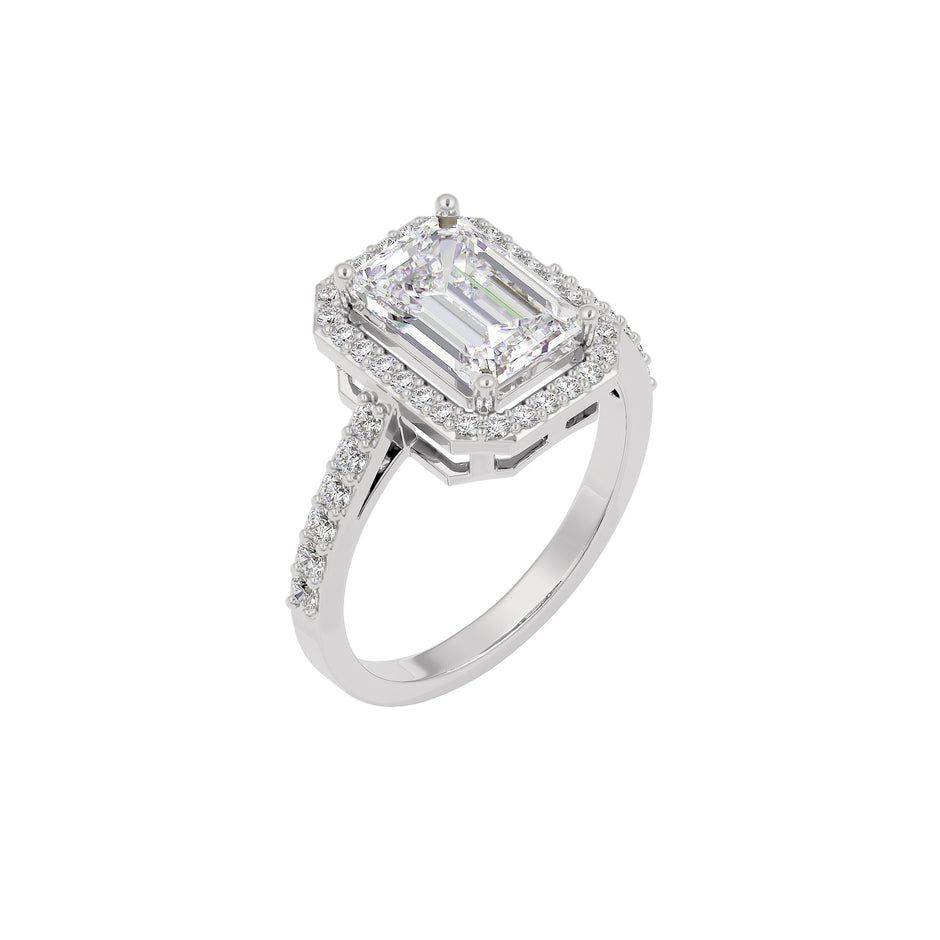 Radiant Realm Diamond Ring 18 KT / White Gold / 7