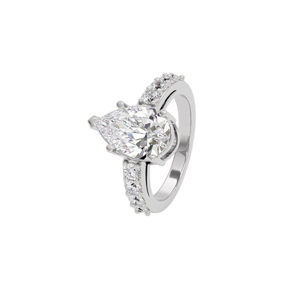 Glowing Pirum Diamond Ring 18 KT / White Gold / 22