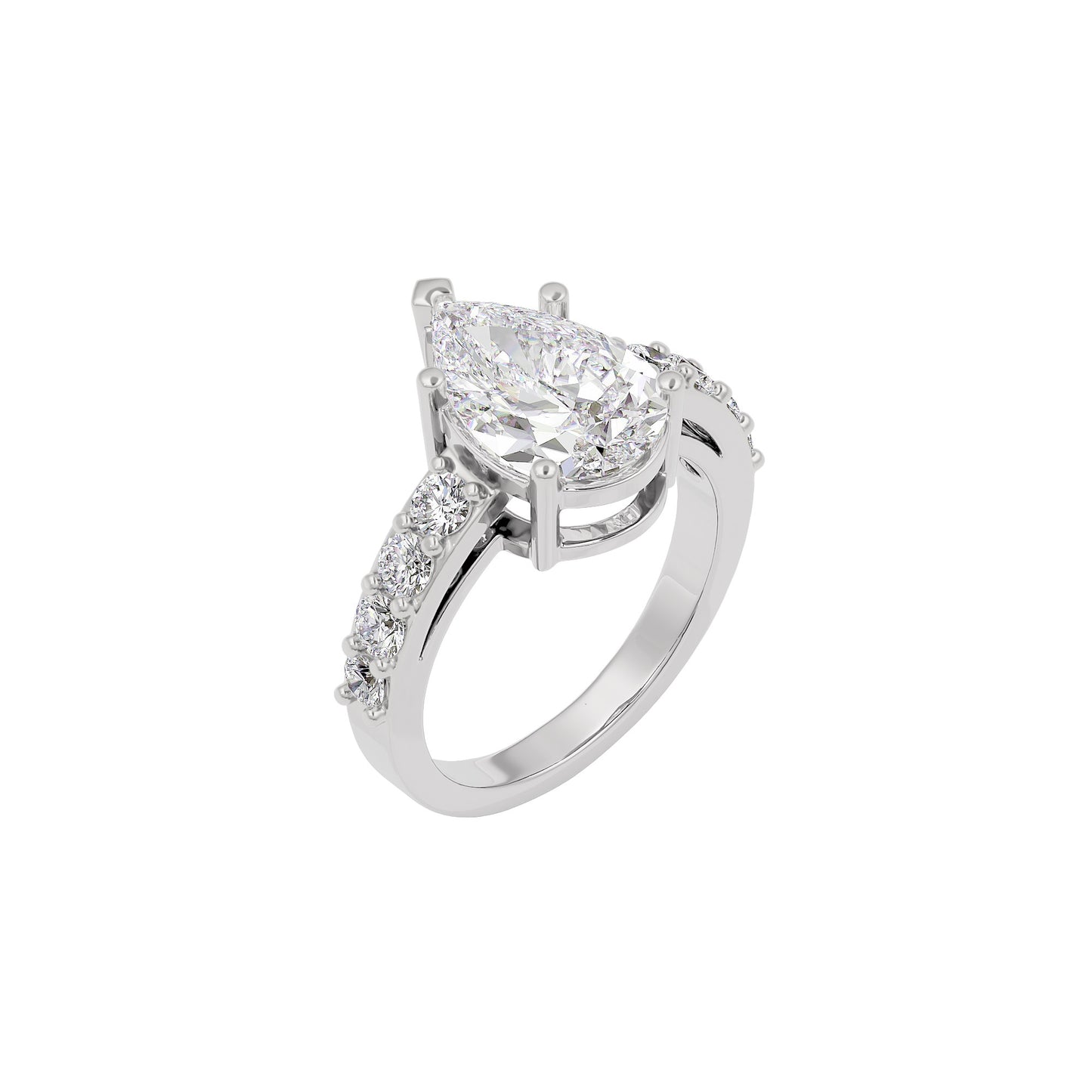 Glowing Pirum Diamond Ring 18 KT / White Gold / 22