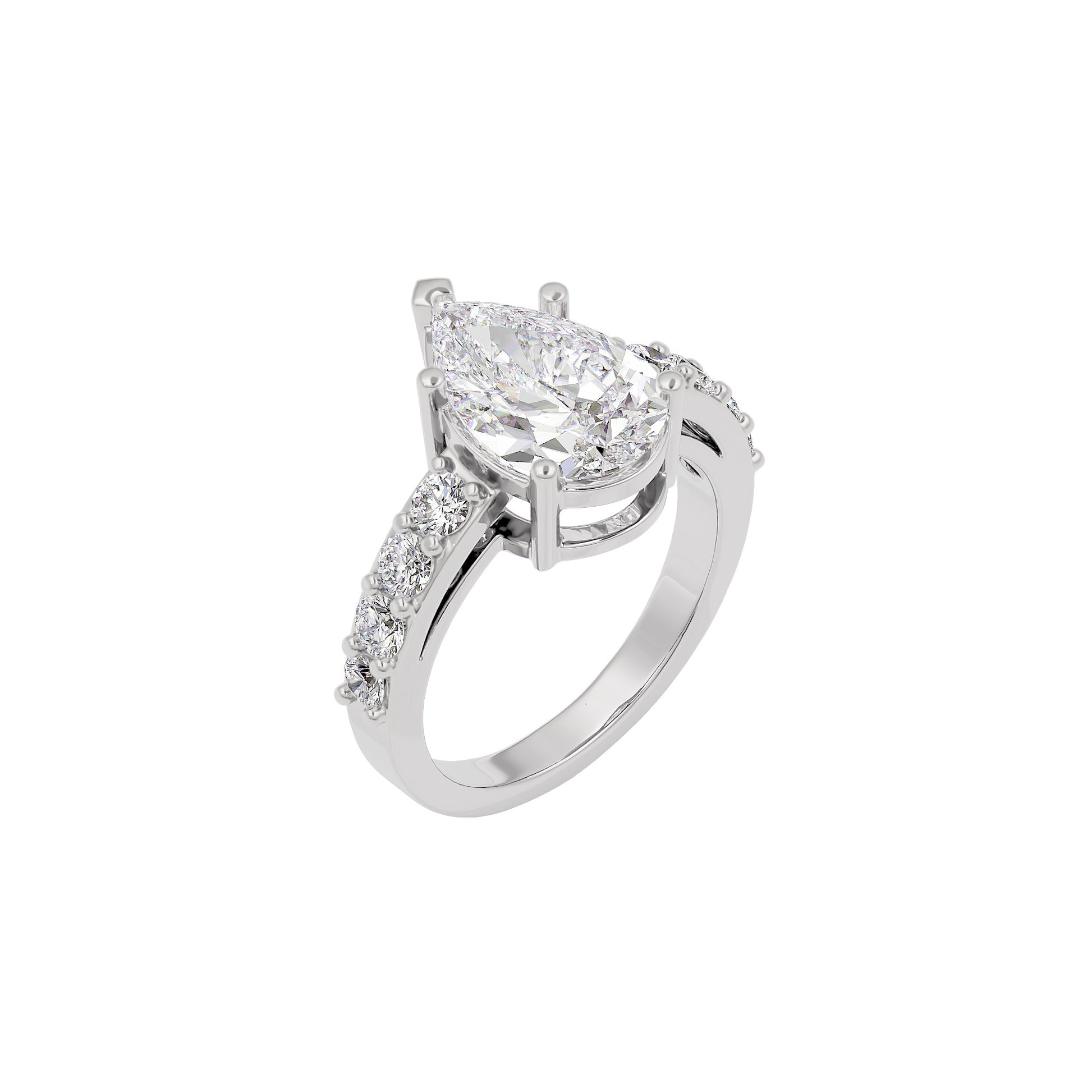 Glowing Pirum Diamond Ring 18 KT / White Gold / 22