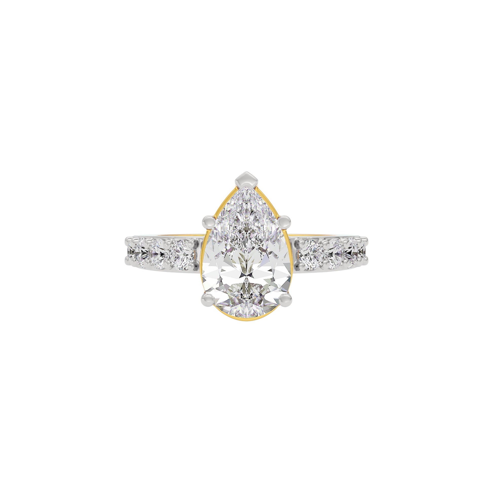 Glowing Pirum Diamond Ring 18 KT / Yellow Gold / 22