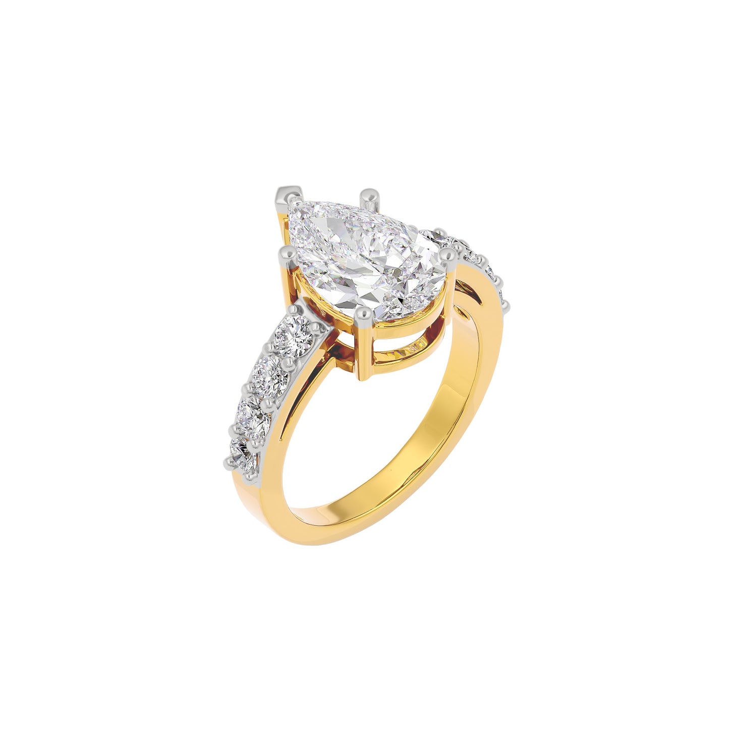 Glowing Pirum Diamond Ring 18 KT / Yellow Gold / 22