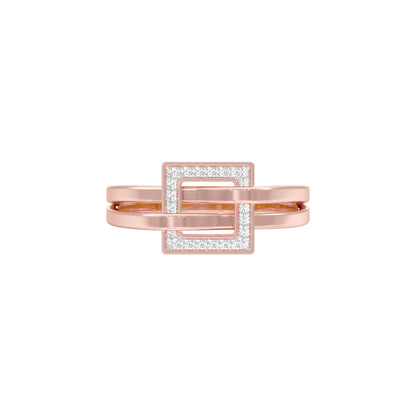 The Gridlock Diamond Ring 18 KT / Rose Gold / 18