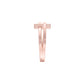 The Gridlock Diamond Ring 18 KT / Rose Gold / 18