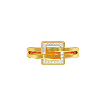 The Gridlock Diamond Ring 18 KT / Yellow Gold / 18