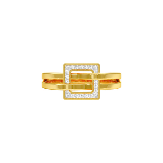 The Gridlock Diamond Ring 18 KT / Yellow Gold / 18