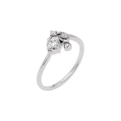 Diamond Sonata Ring 18 KT / White Gold / 22