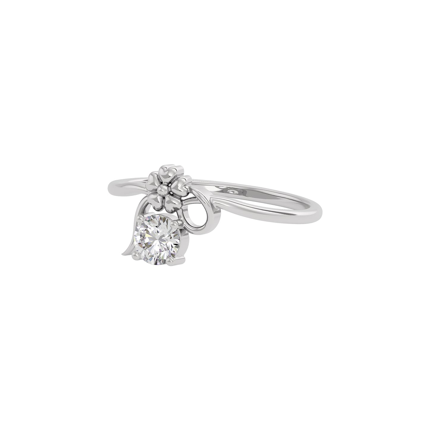 Mystic Halo Diamond Ring 18 KT / White Gold / 22