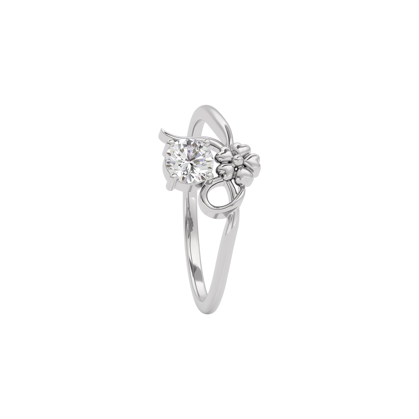 Mystic Halo Diamond Ring 18 KT / White Gold / 22