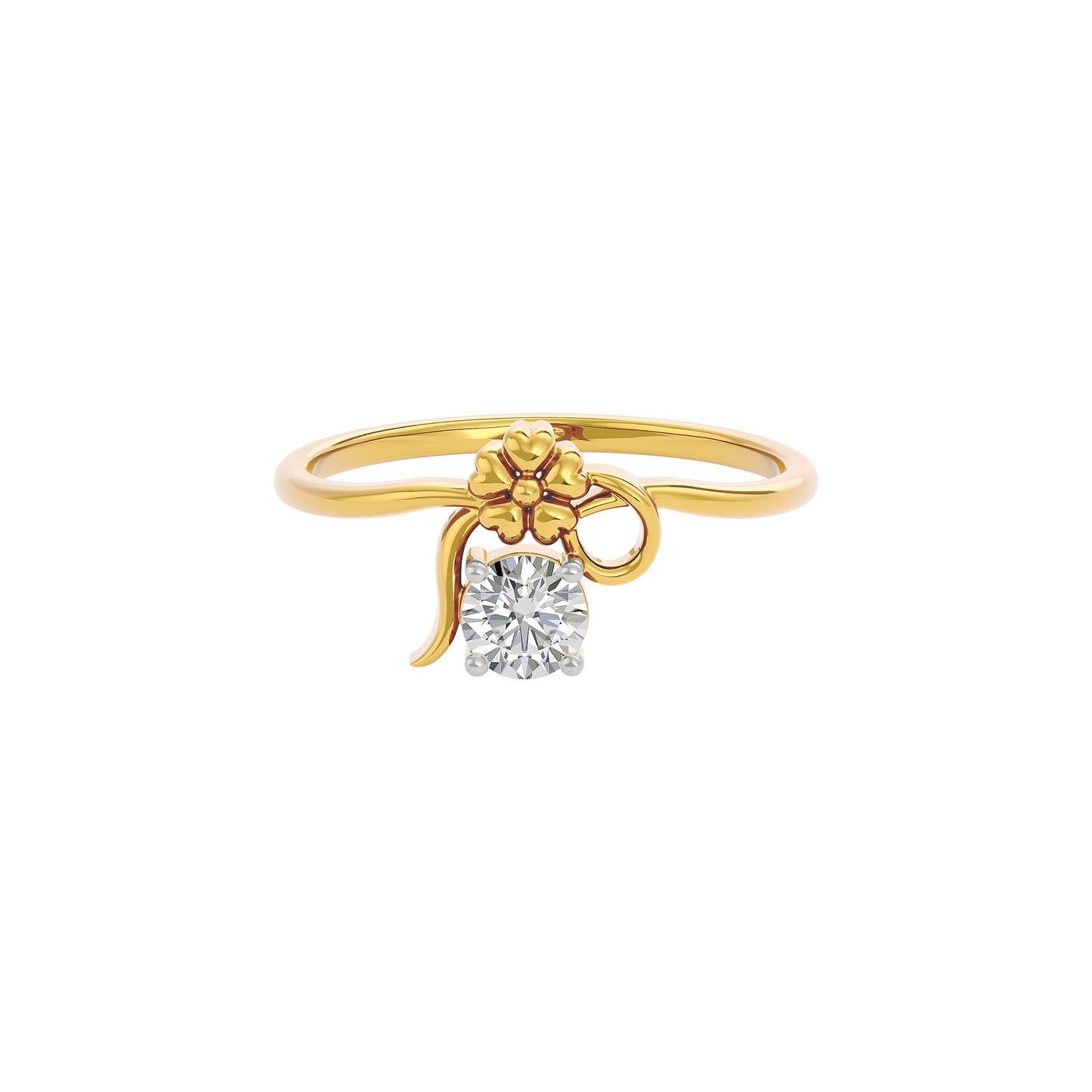 Mystic Halo Diamond Ring 18 KT / Yellow Gold / 22