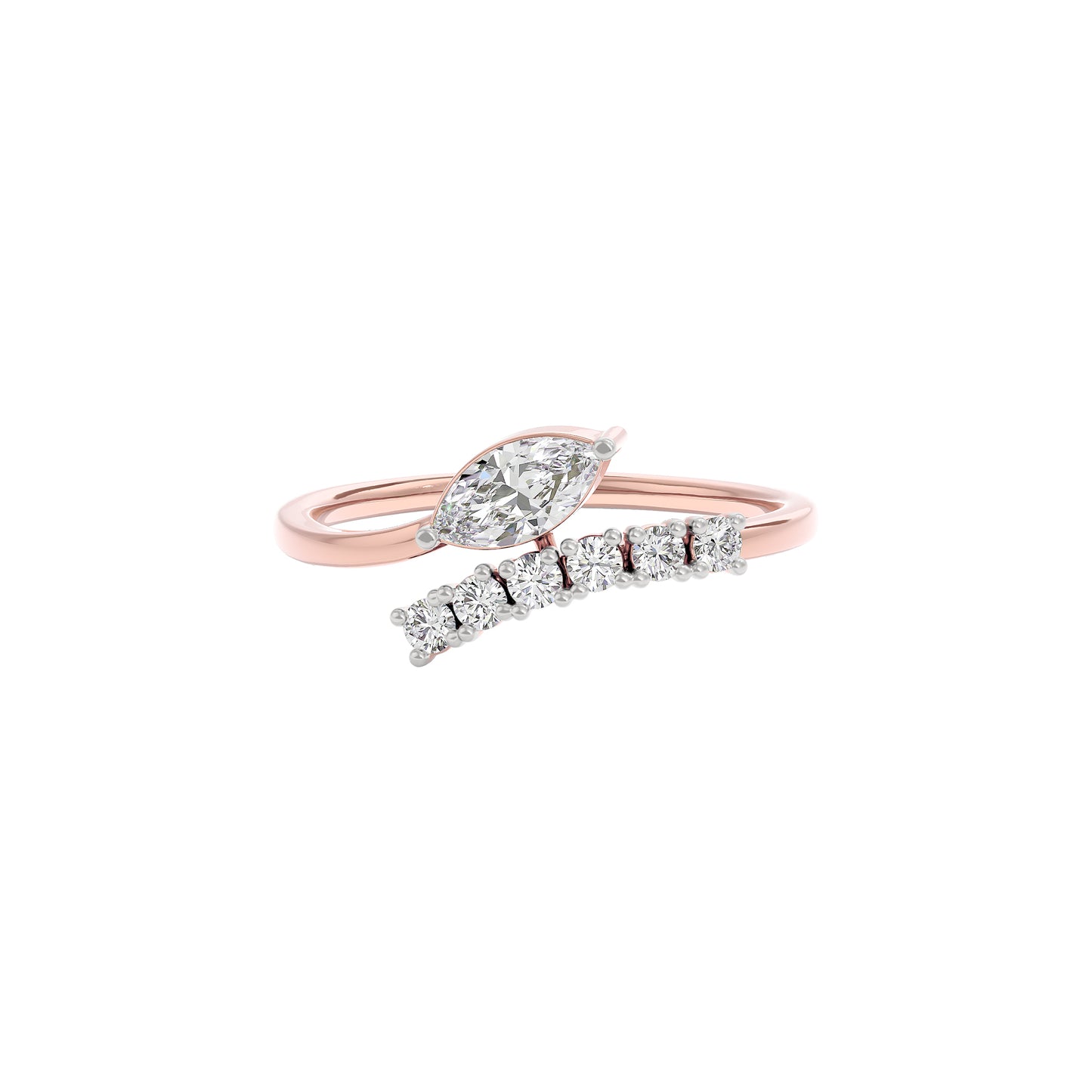 Radiant Mirage Diamond Ring 18 KT / Rose Gold / 22