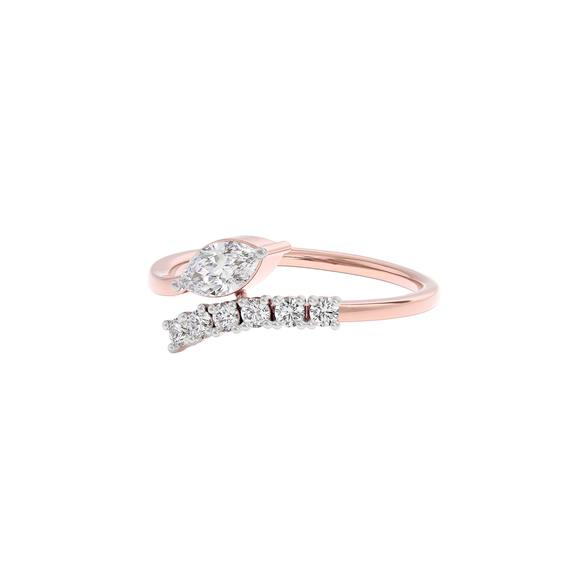 Radiant Mirage Diamond Ring 18 KT / Rose Gold / 22