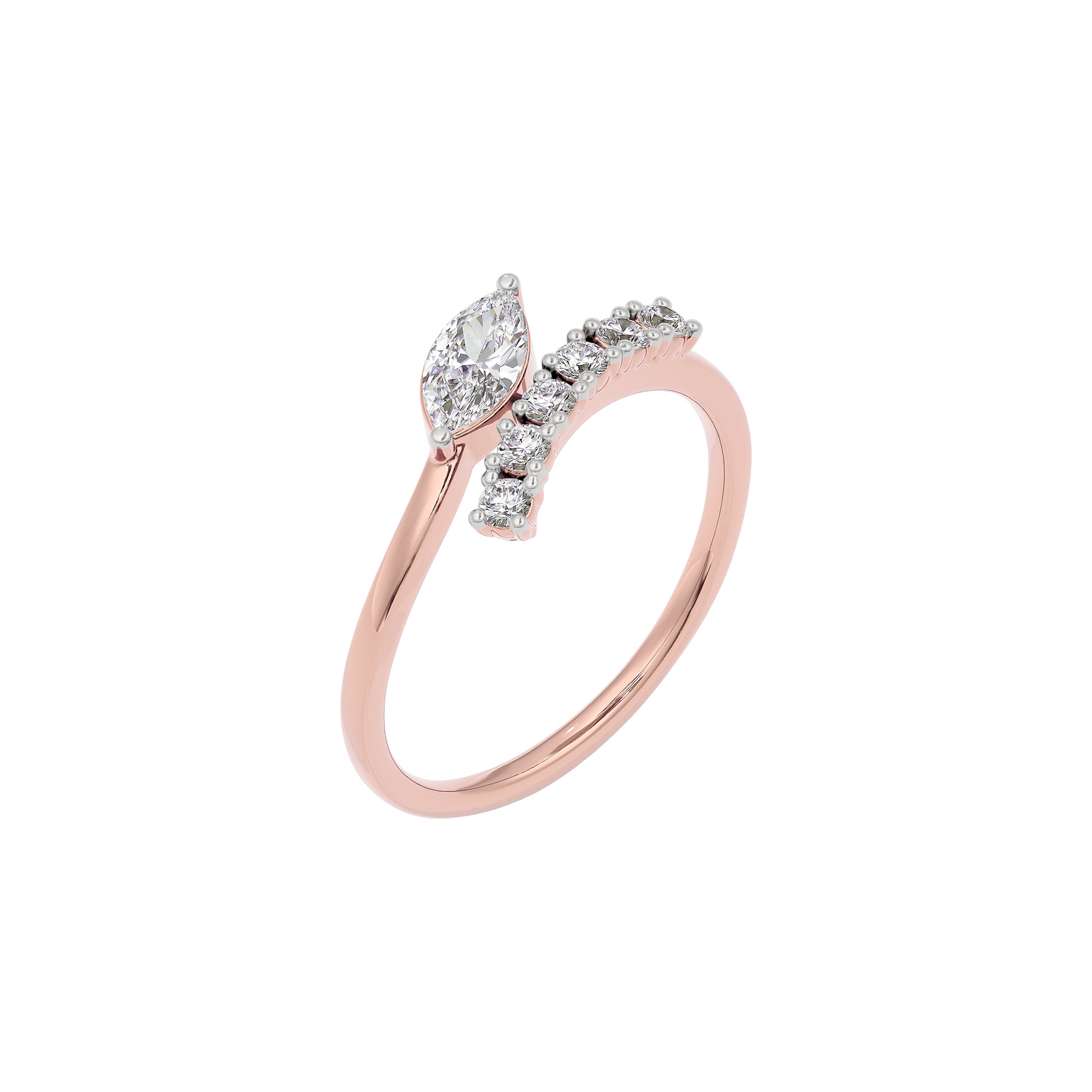Radiant Mirage Diamond Ring 18 KT / Rose Gold / 22