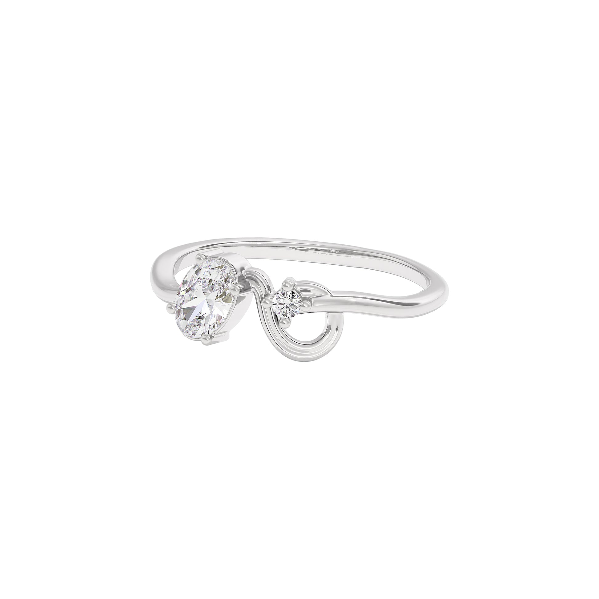 Starry Veil Diamond Ring 18 KT / White Gold / 22