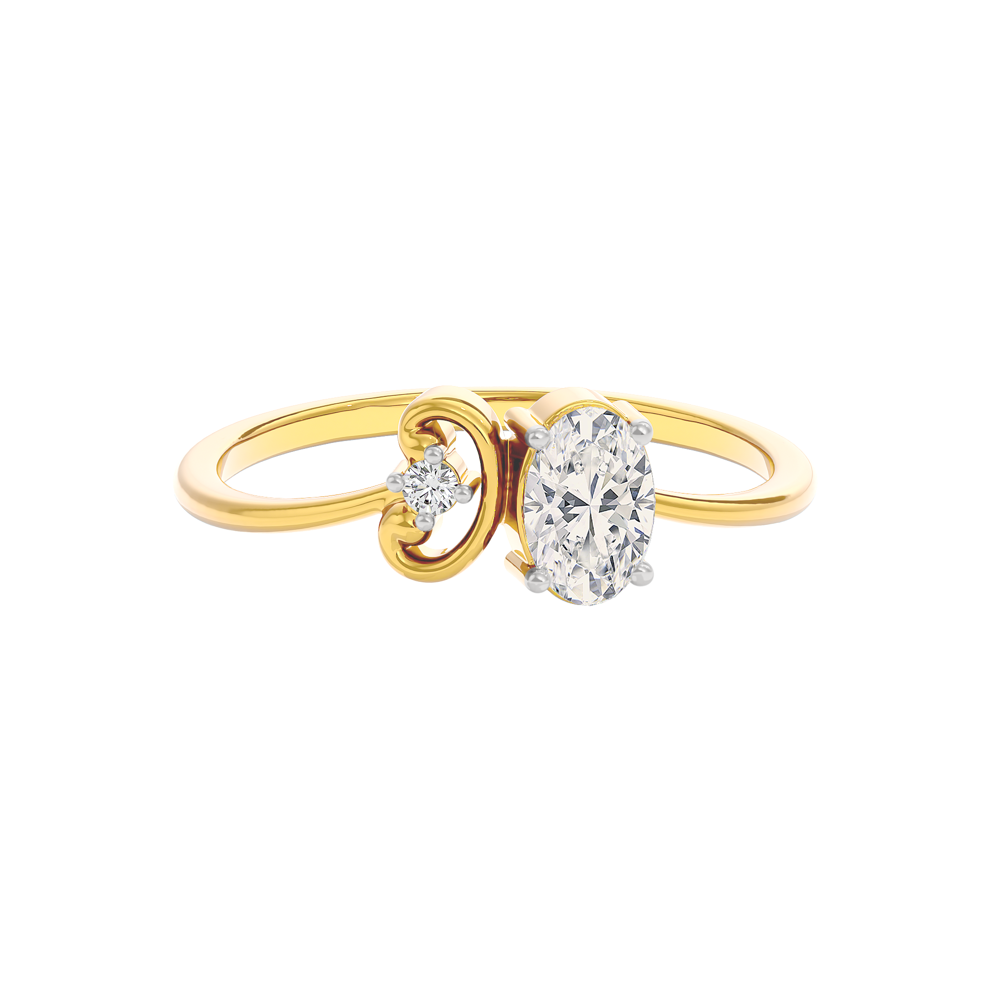 Crystal Moon Diamond Ring