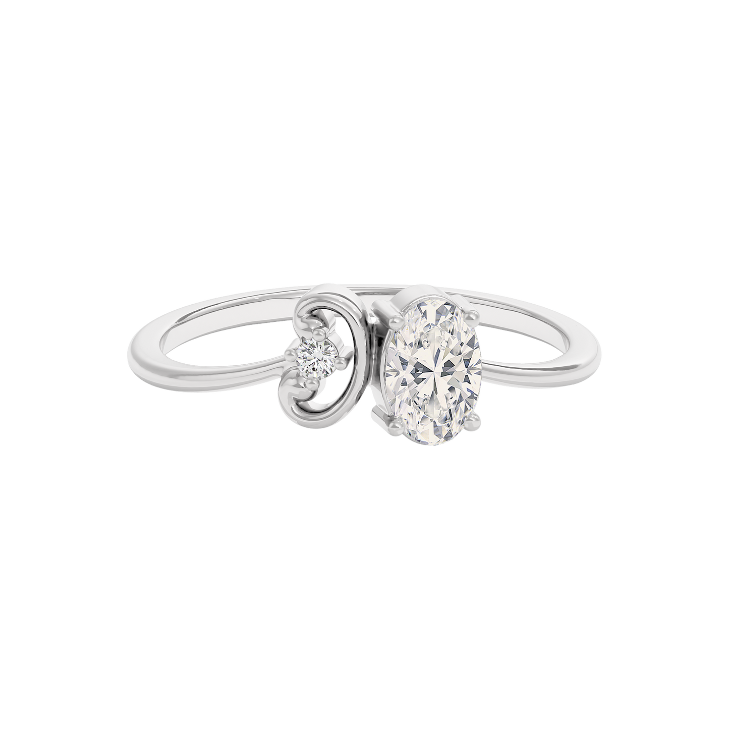 Crystal Moon Diamond Ring