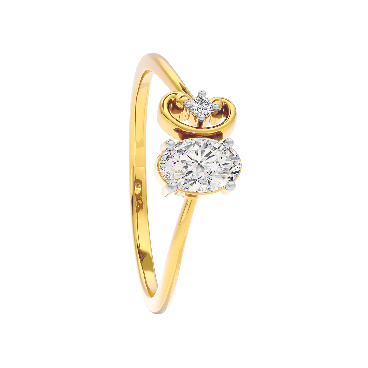 Crystal Moon Diamond Ring