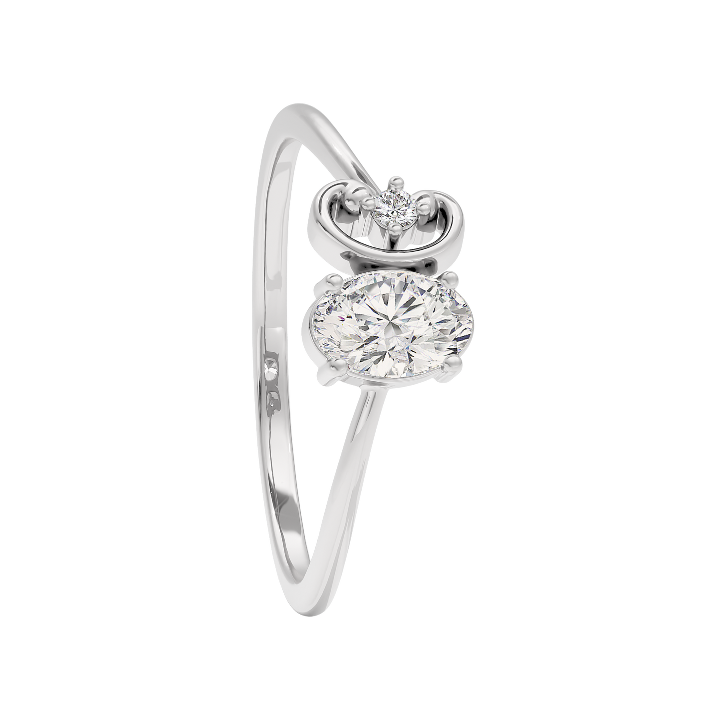 Crystal Moon Diamond Ring