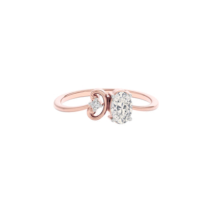 Crystal Moon Diamond Ring