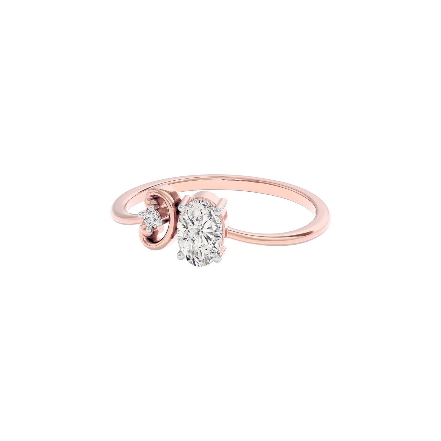 Crystal Moon Diamond Ring