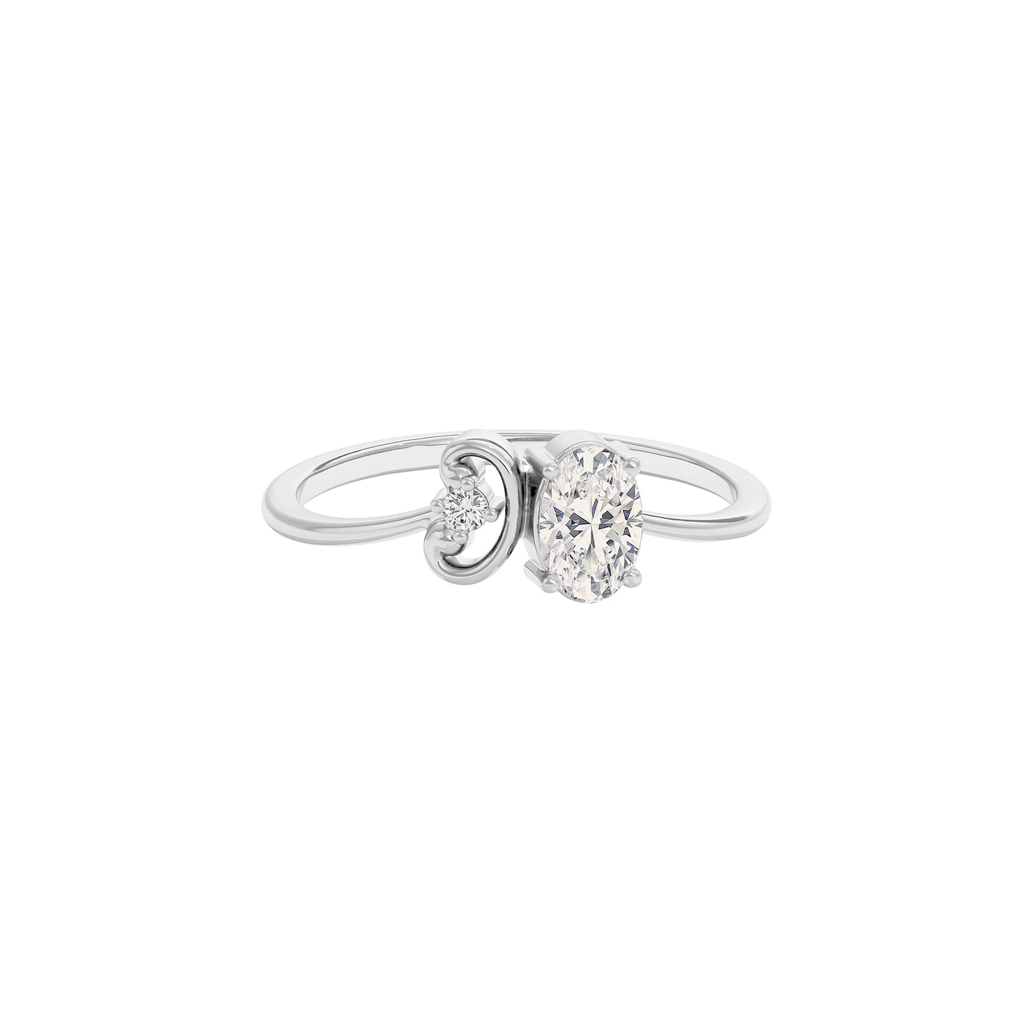 Crystal Moon Diamond Ring
