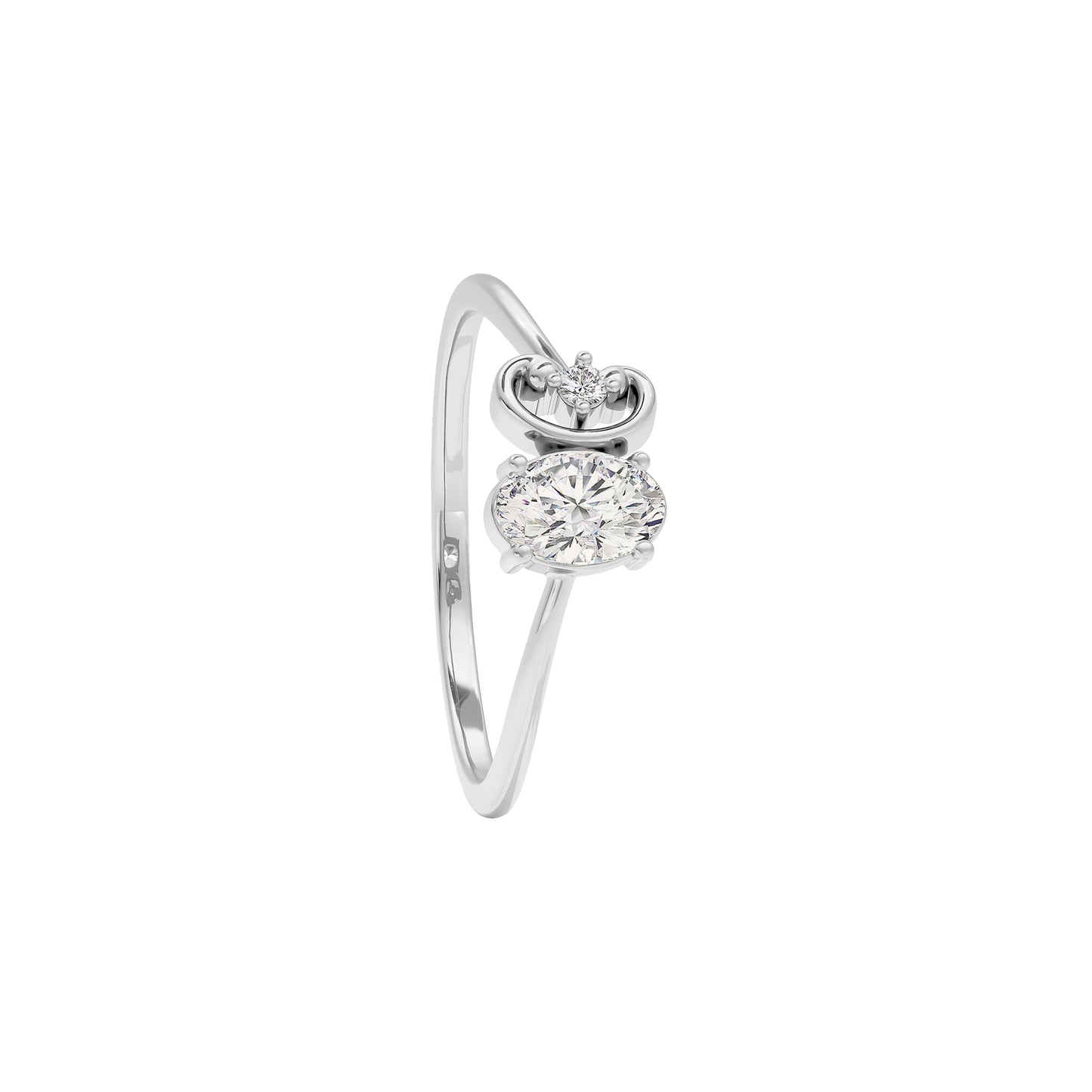 Crystal Moon Diamond Ring