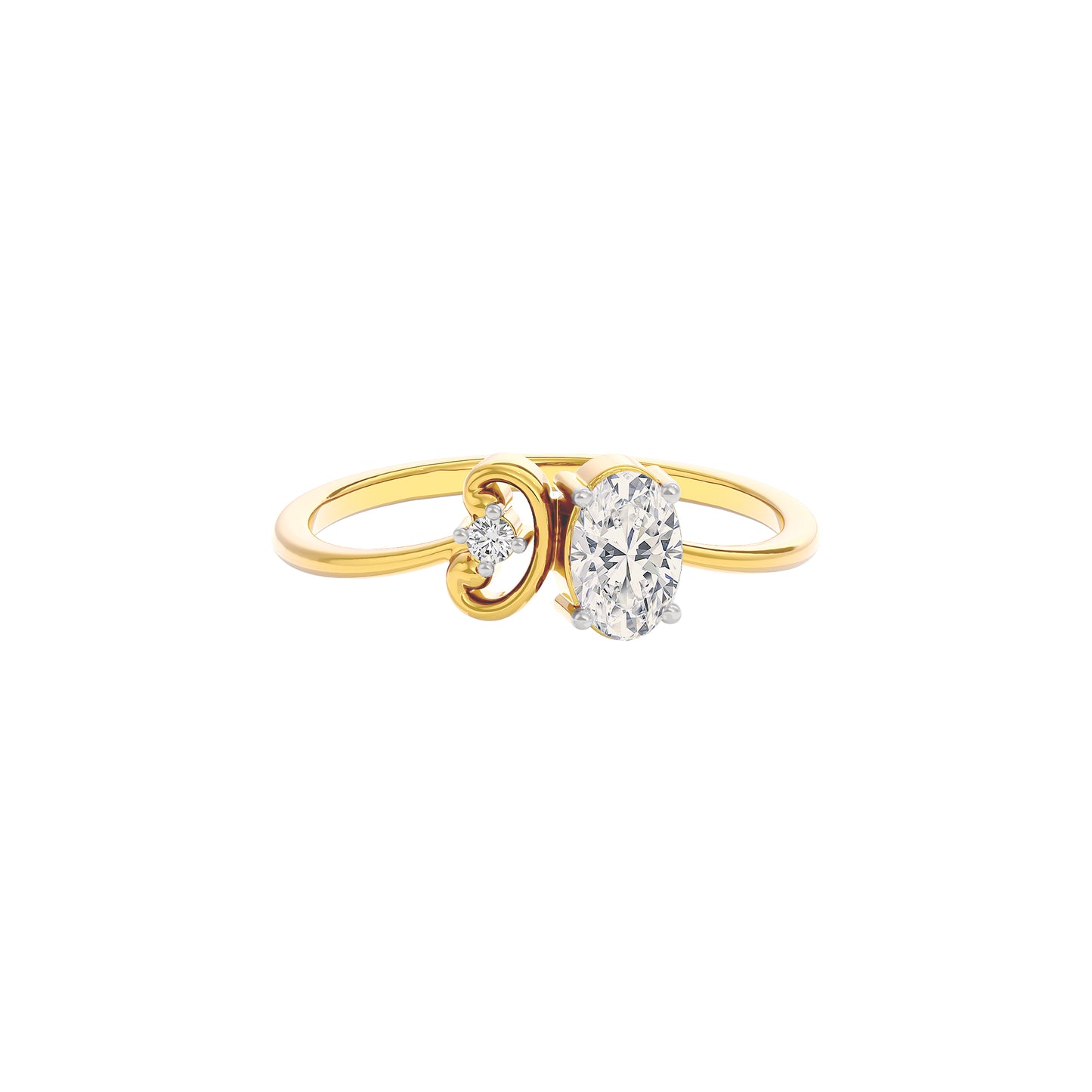 Crystal Moon Diamond Ring
