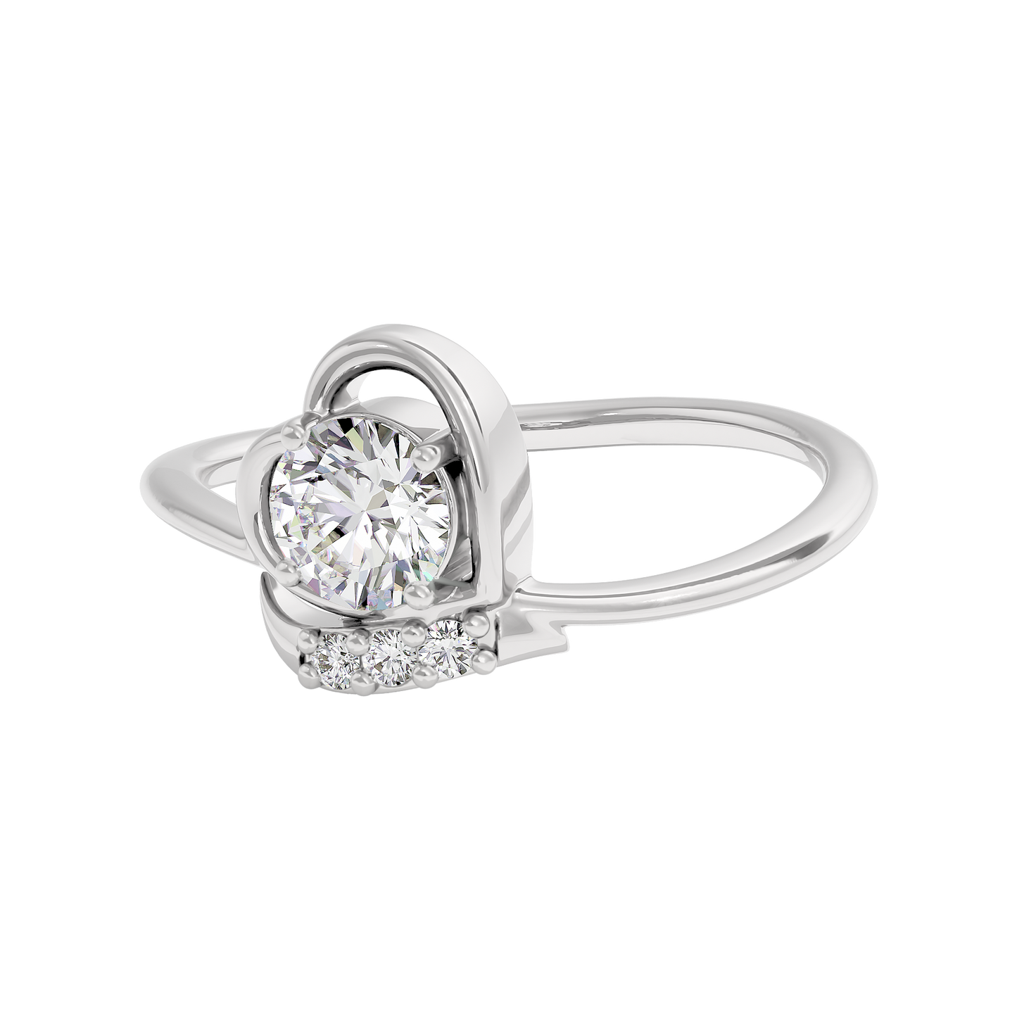 Sparkling Moon Diamond Ring