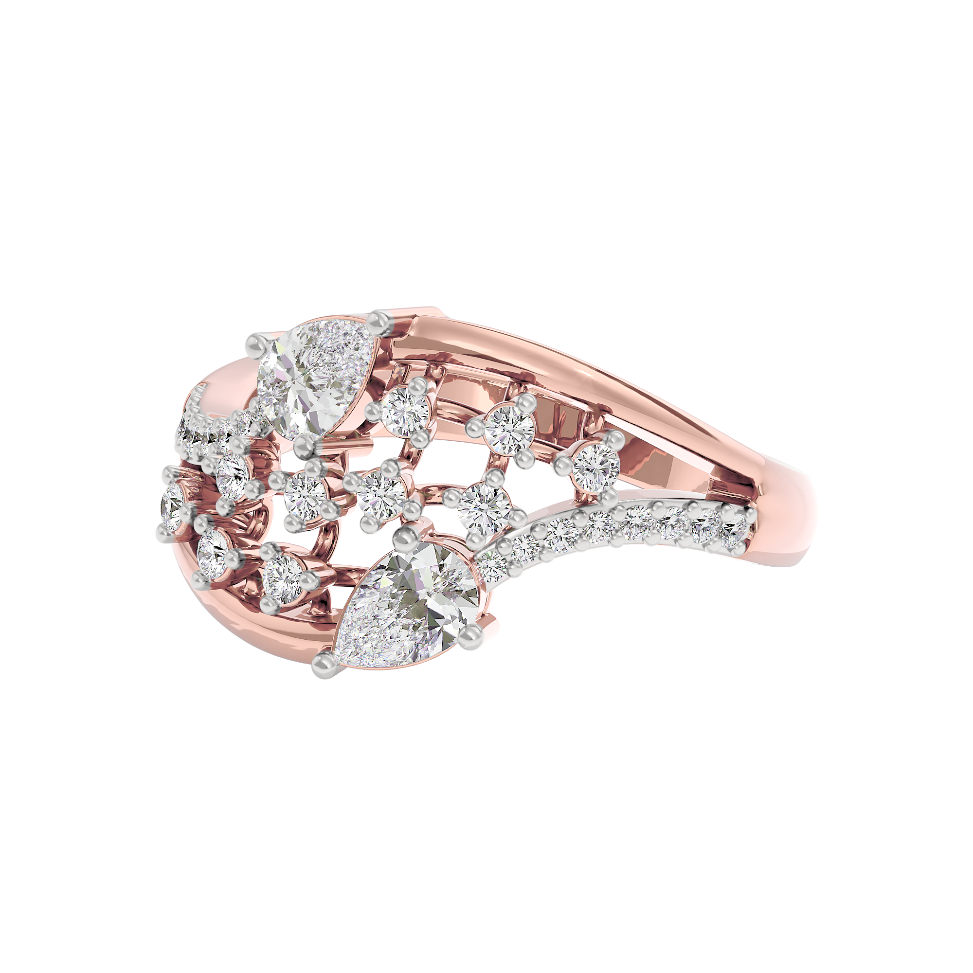 Opal Rose Diamond Ring