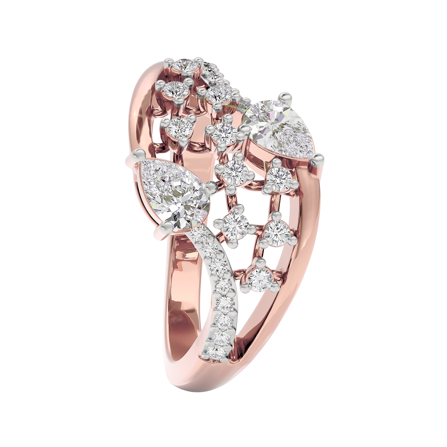 Opal Rose Diamond Ring