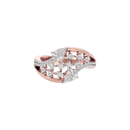 Opal Rose Diamond Ring
