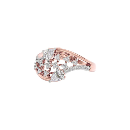 Opal Rose Diamond Ring