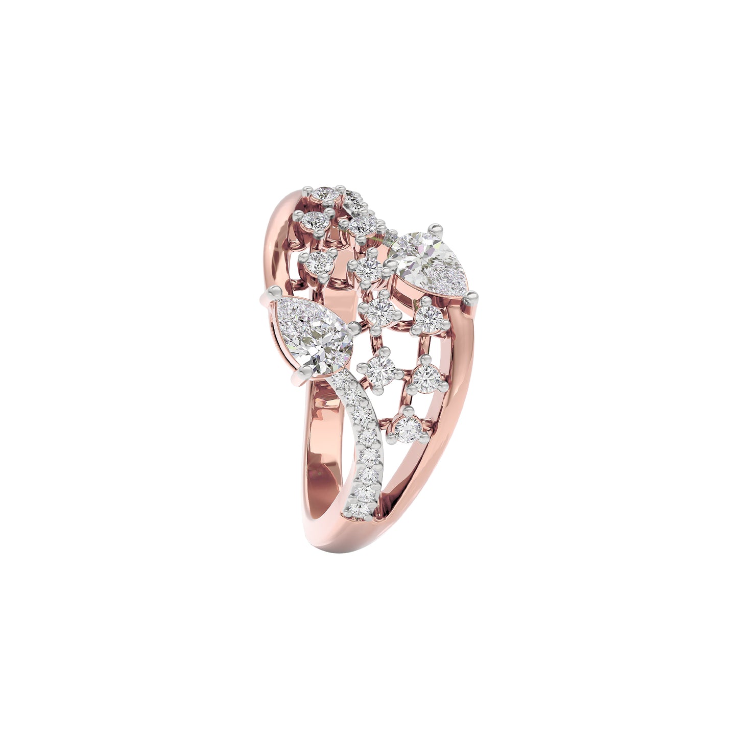 Opal Rose Diamond Ring