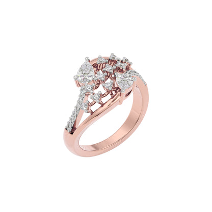 Opal Rose Diamond Ring