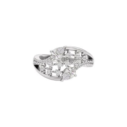 Opal Rose Diamond Ring