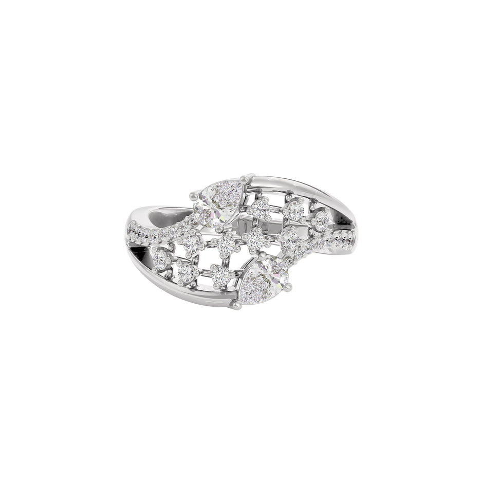 Opal Rose Diamond Ring