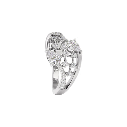 Opal Rose Diamond Ring