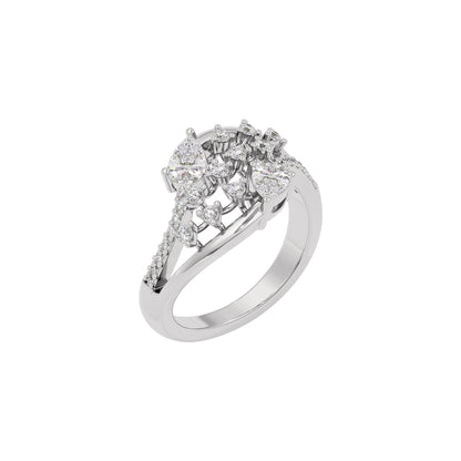 Opal Rose Diamond Ring