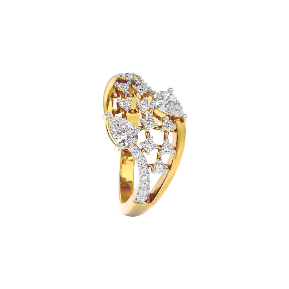 Opal Rose Diamond Ring