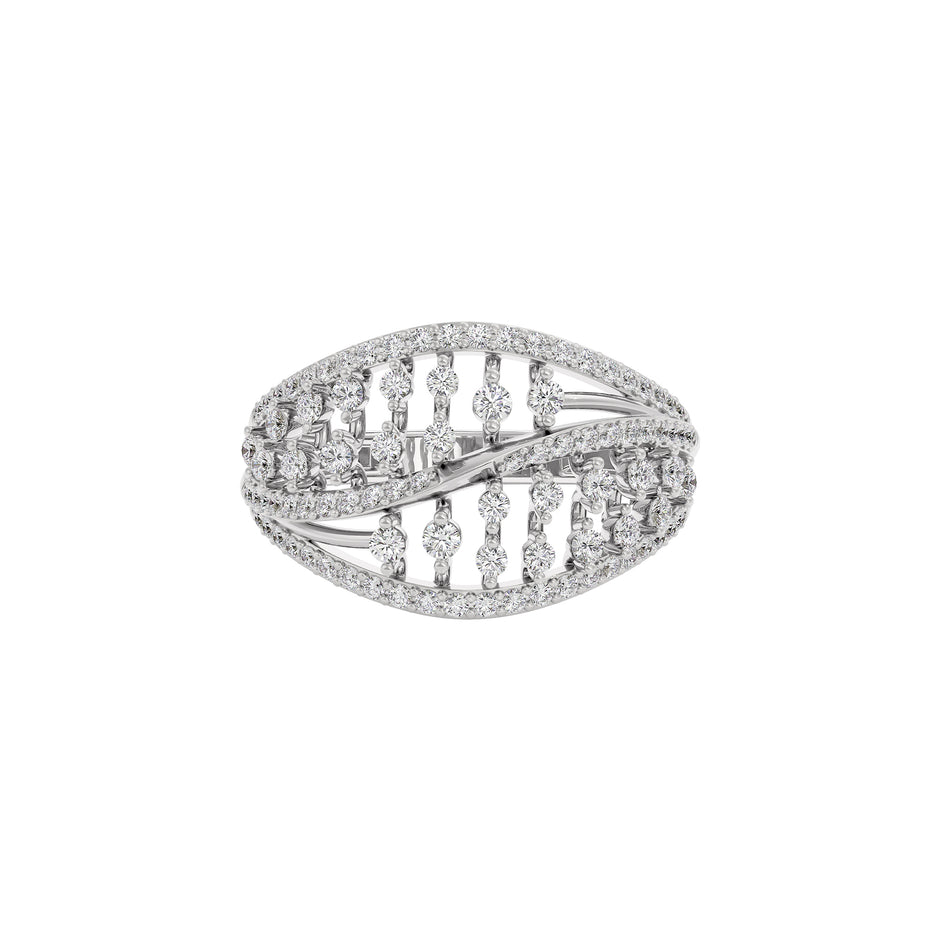 Ivory Halo Diamond Ring