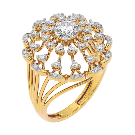 Radiant Crown Diamond Ring