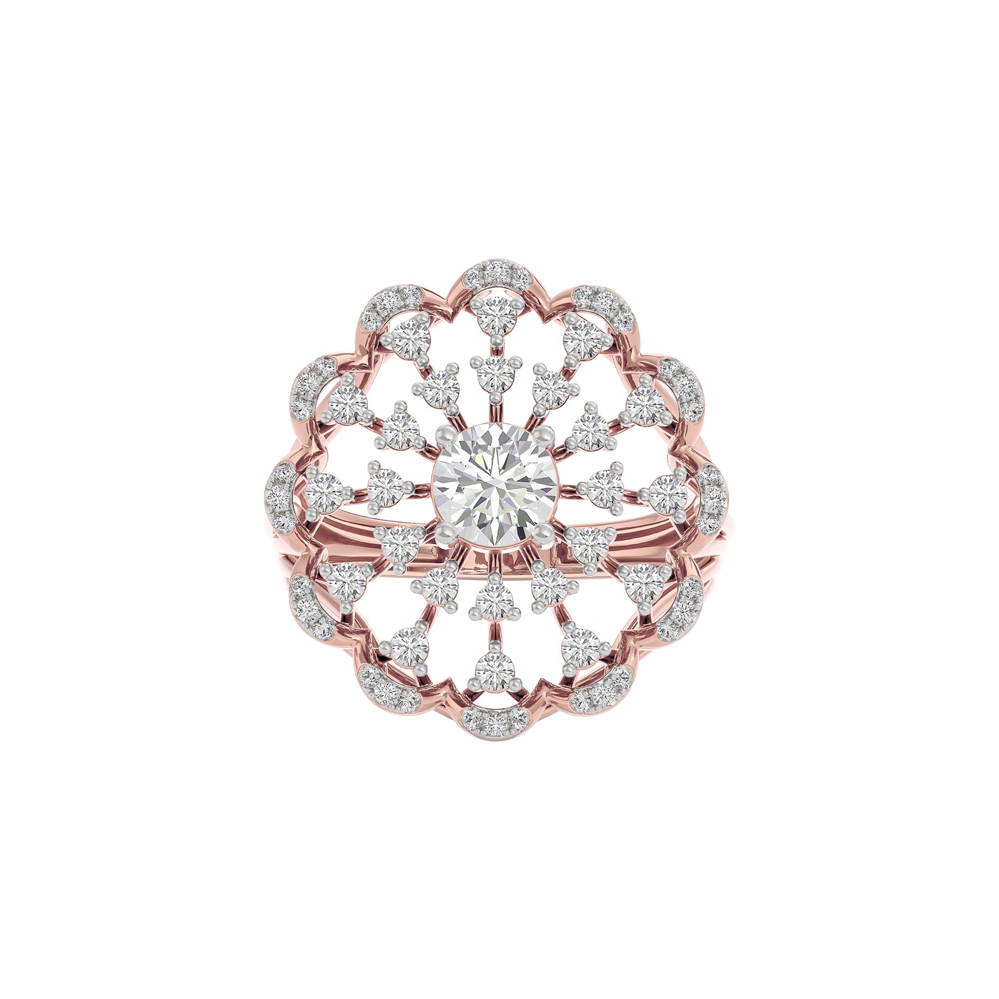 Radiant Crown Diamond Ring