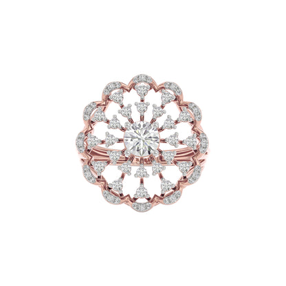 Radiant Crown Diamond Ring